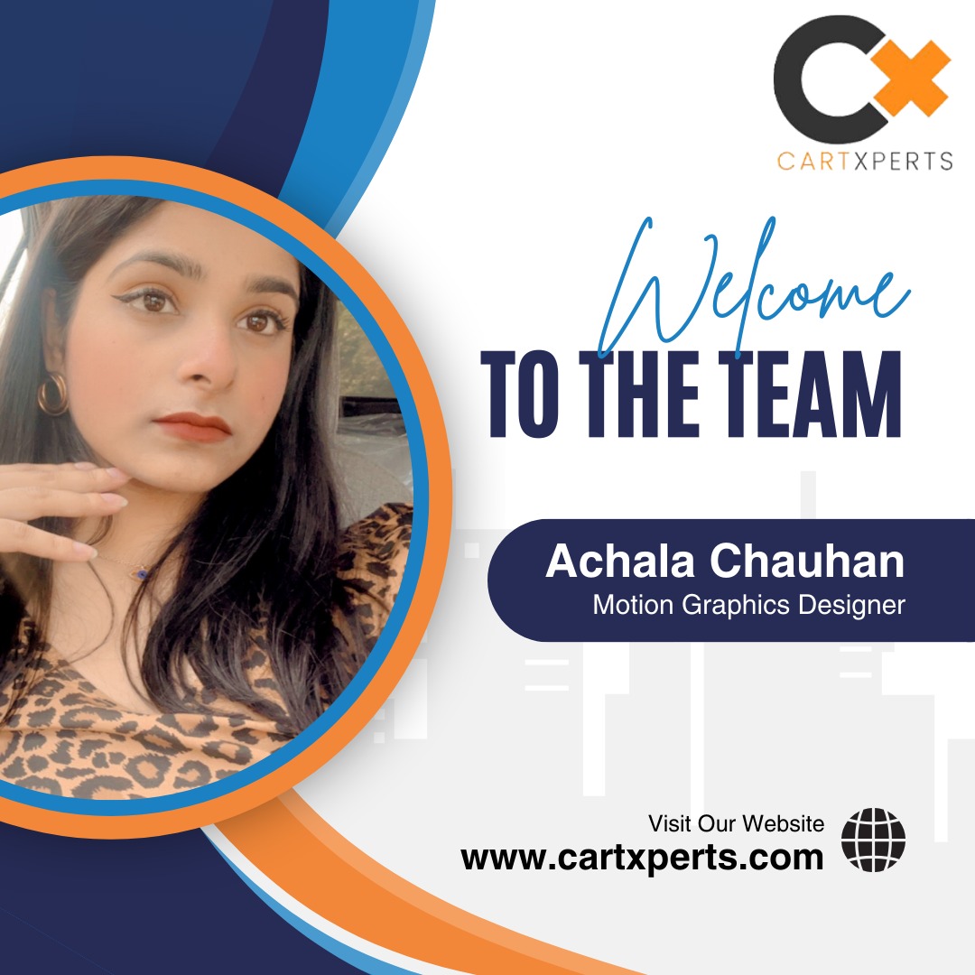 infocartxperts's tweet image. Thrilled to welcome our newest team member! Join us in extending a warm welcome to Achala Chauhan - the latest addition to our incredible family. We believe in growing together and fostering a culture of collaboration, innovation, and success. 
#CartXperts #teamwork