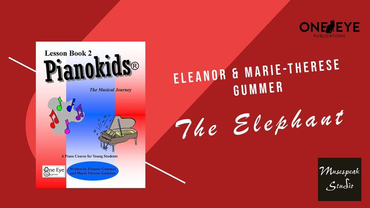 musespeakstudio's tweet image. We&apos;re back with another Demo Tuesday video. Here&apos;s The Elephant by the Gummers. It&apos;s from Pianokids Lesson Book 2 by One Eye Publications. One of my students is working on this charming work. Enjoy!

buff.ly/3S304Aa #pianokids #pianolessonsforbeginners #demotuesday
