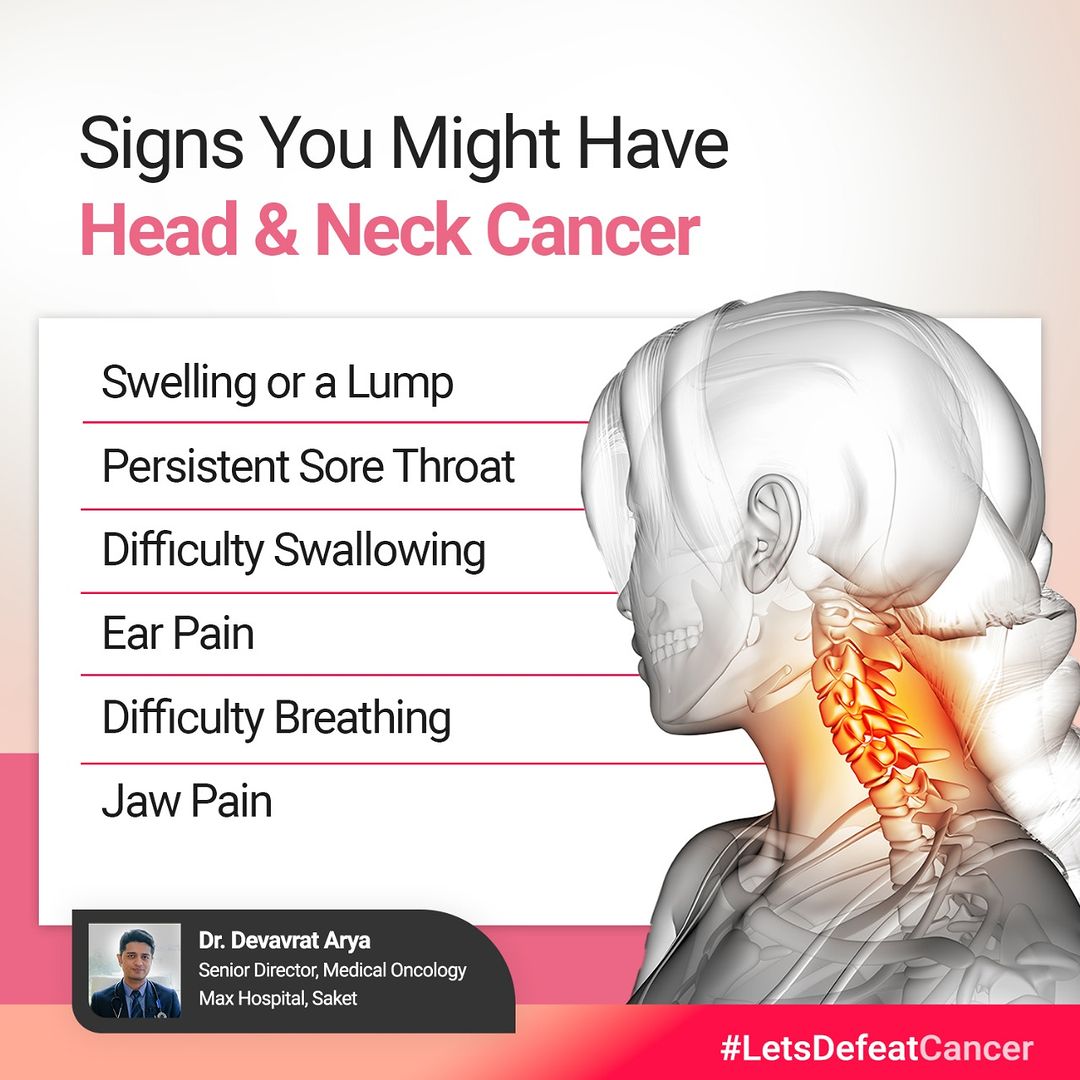 Know your risk factors for head and neck cancer. Avoid tobacco, limit alcohol, practice good oral hygiene, and protect again#headandneckhealth

#DrDevavratArya #LetsDefeatCancer #CancerCare #HeadandNeckCancer #CancerSymptoms #CancerAwareness #CancerRisk #HeadAndNeckHealth