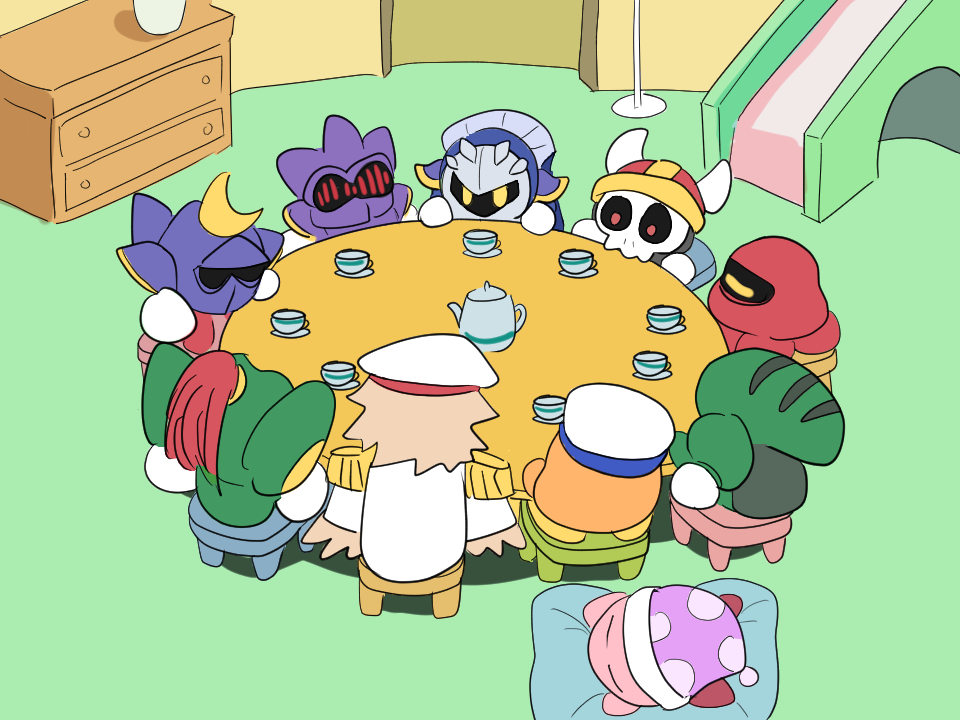 주전자에 손 닿는 사람이 없음