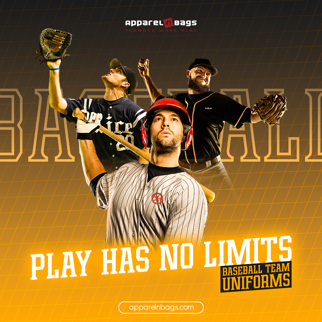 apparelnbags's tweet photo. Look good, play better! Our baseball team uniforms are the perfect combination of style and performance!
Shop Now: https://t.co/i43XmOJFeu
#ApparelnBags #Teamlook #CustomSportswear #BaseballLover #BaseballJersey #BaseballUniforms #CustomUniforms #BaseballTeamUniforms https://t.co/9PiSWJwKeD