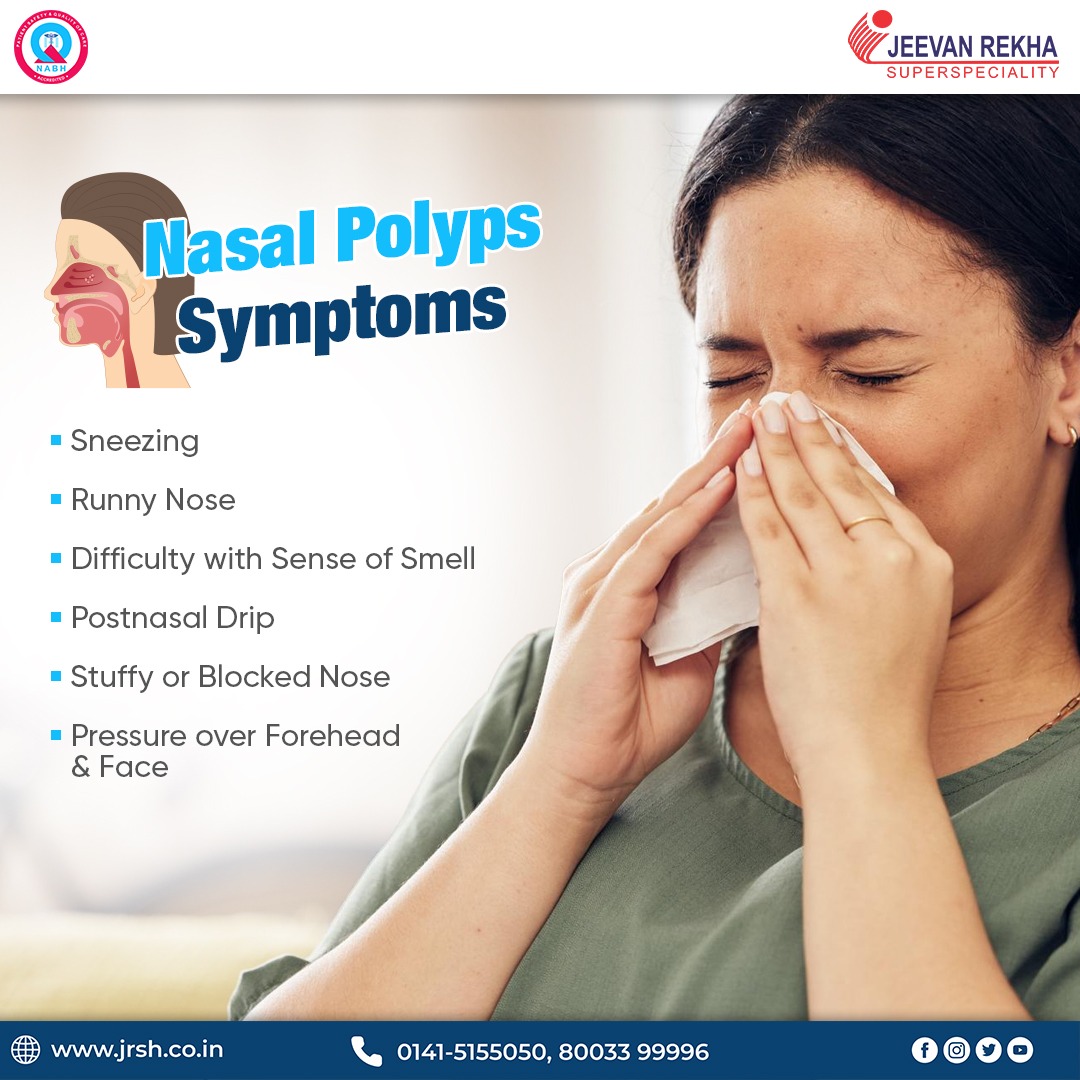 Nasal polyps are soft, noncancerous growths that can develop on the lining of the nasal passages or sinuses. These polyps are typically associated with chronic inflammation and can vary in size.
Call us at 8003399996
#ent #otolaryngologist #nasalpolyps #nose #jeevanrekhahospital