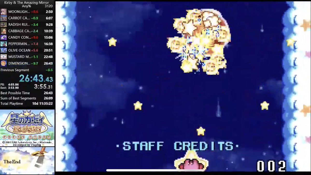 NP5sqtl's tweet photo. 星のカービィ 鏡の大迷宮 any% WR更新‼︎ (26:50.814)
https://t.co/qKaTSqoUi9
#RTA_WR https://t.co/vPa7HAjvM1