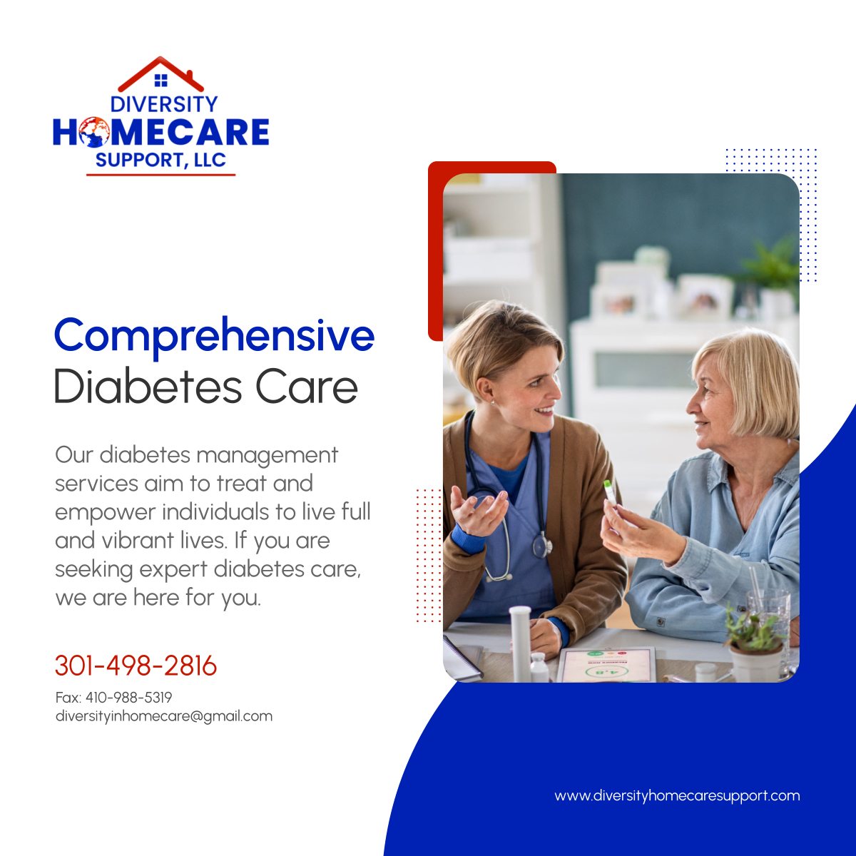 diversityhcsllc's tweet photo. Living with diabetes is a journey that demands attention, care, and support. We understand the unique challenges individuals with diabetes face daily.

#EllicottCityMD #HomeHealthCareServices #DiabetesCare https://t.co/hH17RqfKUc