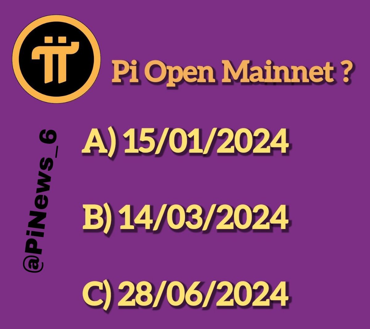 MemeWorldO2's tweet photo. What month is your prediction that Pi Open Mainnet will take place?

#PiPayment #PiNetwork https://t.co/IQMJGsHuTR