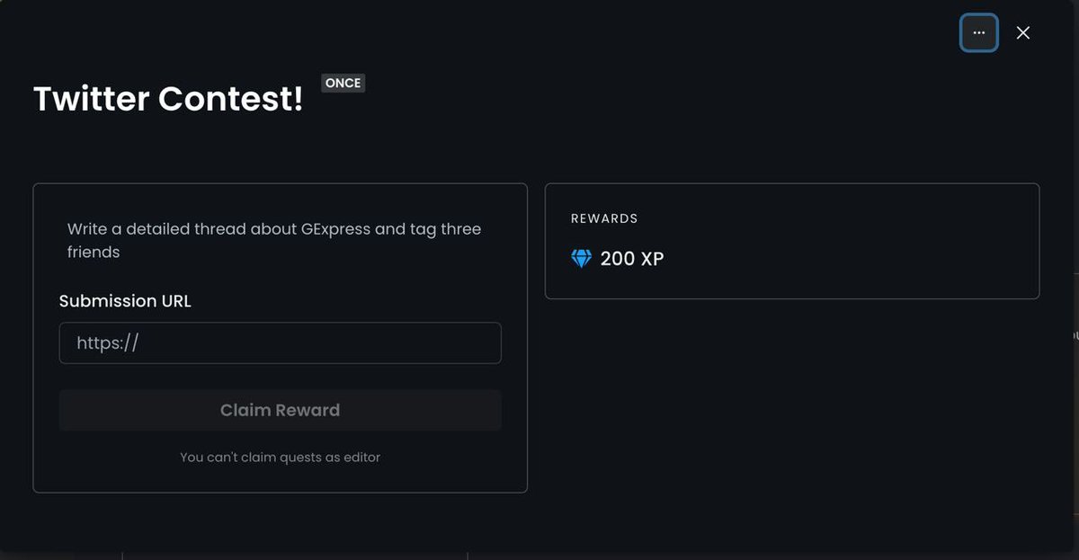 GExpress_xyz's tweet photo. 🚀 EXCLUSIVE QUEST ALERT!

🔥Just added a Exclusive Twitter Quest on Zealy! 

Go check it out before the time ends! 

The quest will be live for 24H only!  

Head on to the link below to participate: 

https://t.co/CzhqRHXhj6 https://t.co/uOyyP1wWAt