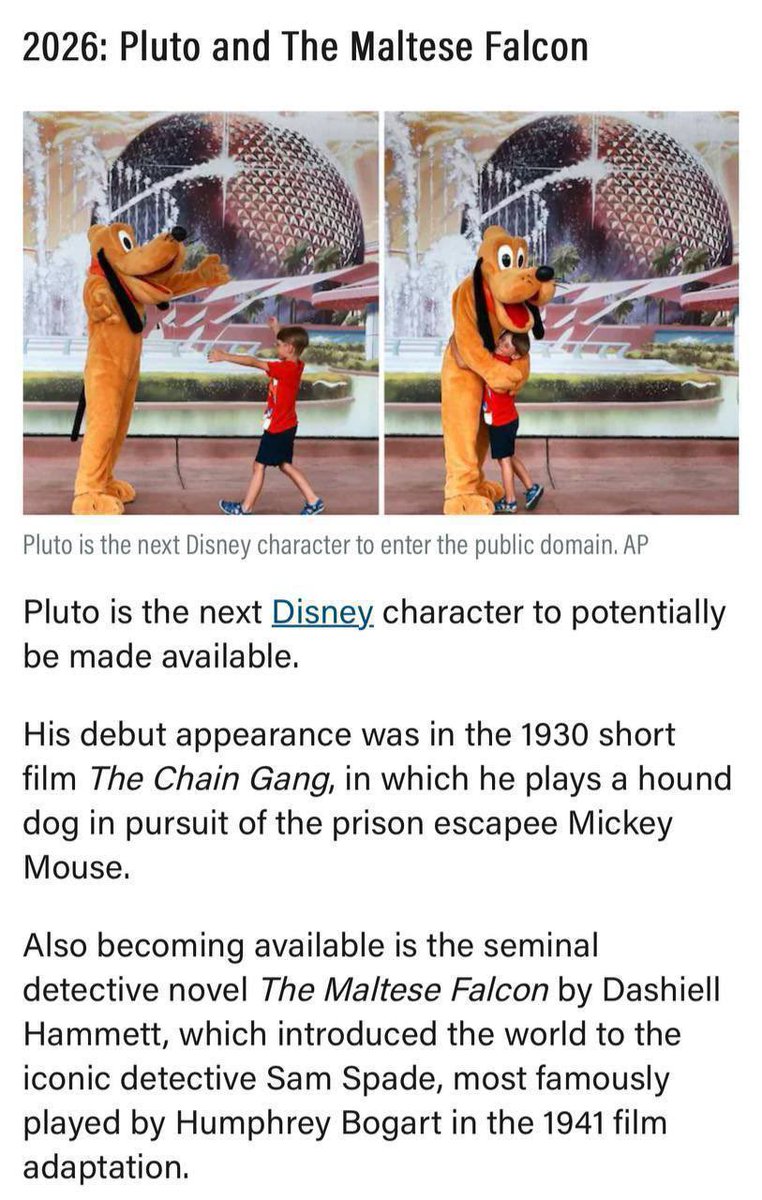 plutochaingang's tweet photo. $PLUTO is the next Disney character to be made available to the public domain! 

Perfectly timed narrative, let’s go @Disney https://t.co/HbpLlFMBQK
