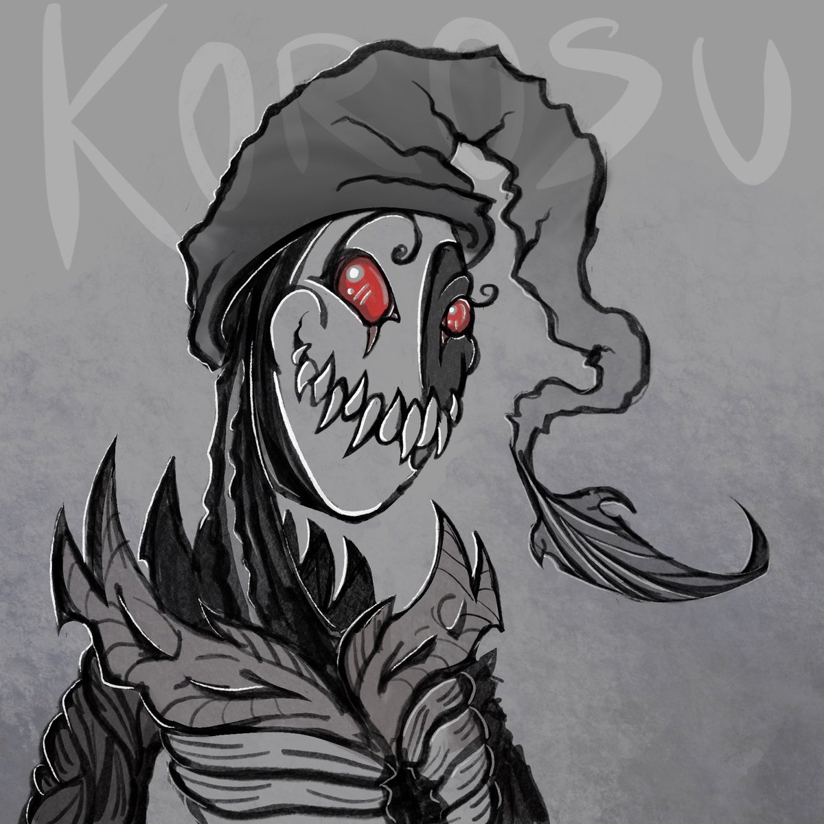 CatspawCreates's tweet photo. First art of 2024. Wanted to dive into the details for my lovely cryptid elder god, Korosu.
#killcode #killcodemoon #oc #daycareattendant #dcaoc #korosu #labau https://t.co/RwXQH6thm9