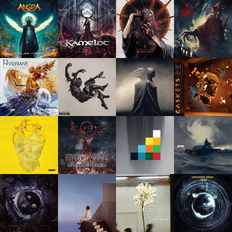 hukamimorari's tweet photo. 2023年Myベストアルバム(洋楽)
こちらも16枚🎶
#ANGRA
#KAMELOT
#WITHINTEMPTAION
#INFLAMES
#PYRAMAZE
#MOLYBARON
#TesseracT
#CASKETS
#EdSheeran
#CROWNE
#StevenWilson
#AskingAlexandria
#Periphery
#LewisCapaldi
#daughter
#universzero https://t.co/VUbKZ50Zjq