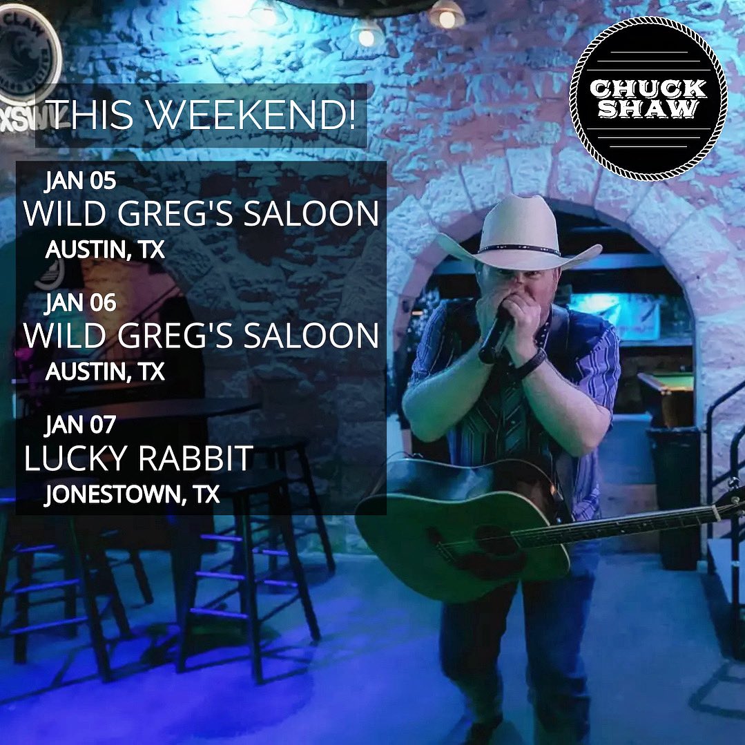 chuckshawmusic's tweet photo. Happy New Year!! Let’s get 2024 started! #chuckshaw #livemusic #countrymusic #americana #honkytonk #jamband #austintexas #austin #atx #6thstreet #wildgregs #texasmusicscene #texascountry #txcountry #partytime #WILD #rowel #rowelwestern 📷: @kay_mundon https://t.co/dabr0h4Uya