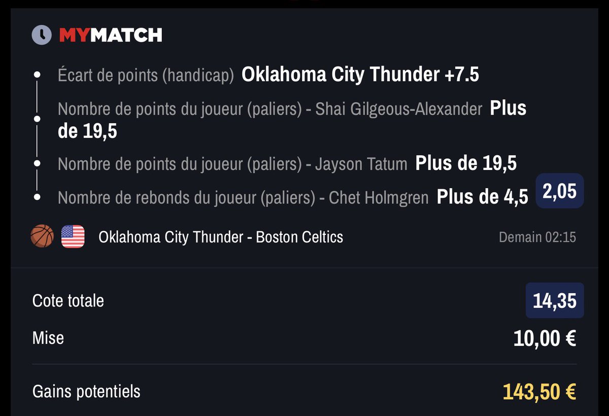 MarvelHulk38's tweet photo. @JPronos23 1 petite faute comme d habitude chet holmgren 3rebond dommage https://t.co/RuxCMyGCN1