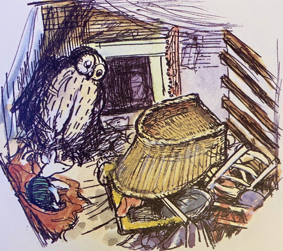 “I’m face downwards under something,” said Pooh. Owl frowned at as much of Pooh as he could see. “Pooh, did YOU do that?” “No,” said Pooh humbly. “I don’t THINK so.” “Then who did?” “I think it was the wind,” said Piglet. “I think your house has blown down.” ~A.A.Milne #storm