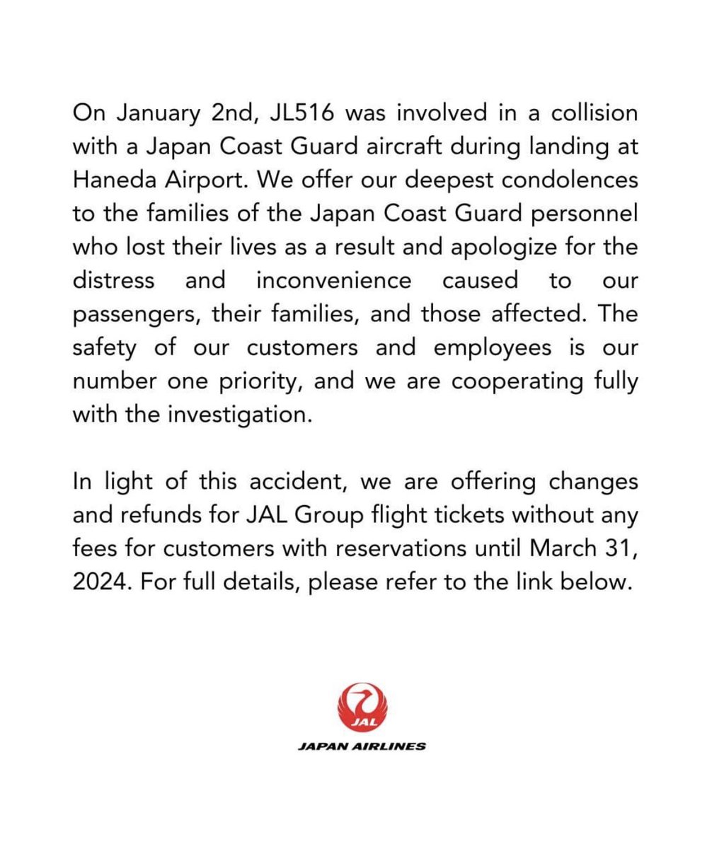 ietsystems's tweet image. Enormous respect for JapanAirlines - this is a further demonstration of the organisation’s values