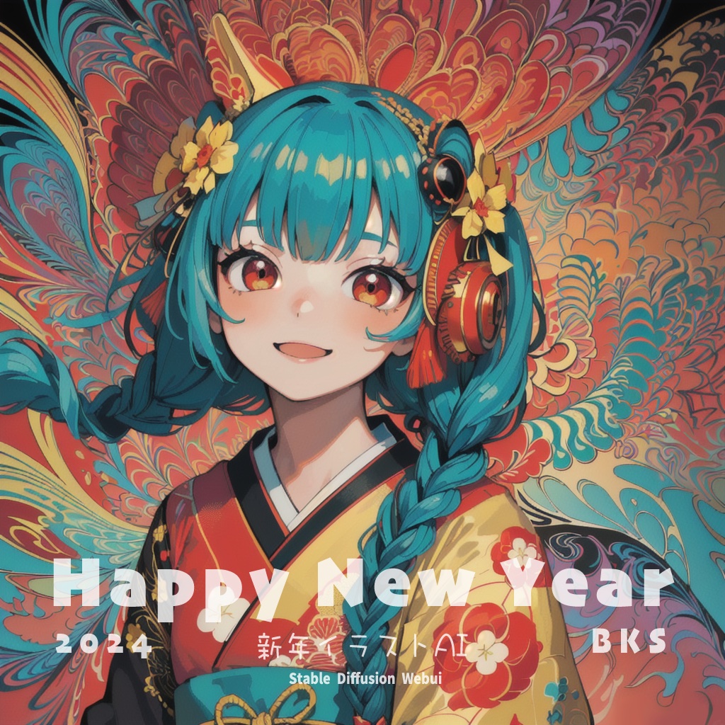jp59061129's tweet photo. 新年賀圖【Stable Diffusion Webui AI繪圖】 在這邊祝大家2024年新年快樂~ 雖然也可以自己畫,不過科技始終來自人性 而且繼上次AI繪圖也有一段時間了,這次再開起來稍微玩一下 #pixiv #stablediffusionwebui #謹賀新年 #2024年 #AIイラスト #着物 https://t.co/d2bBj3t5EB