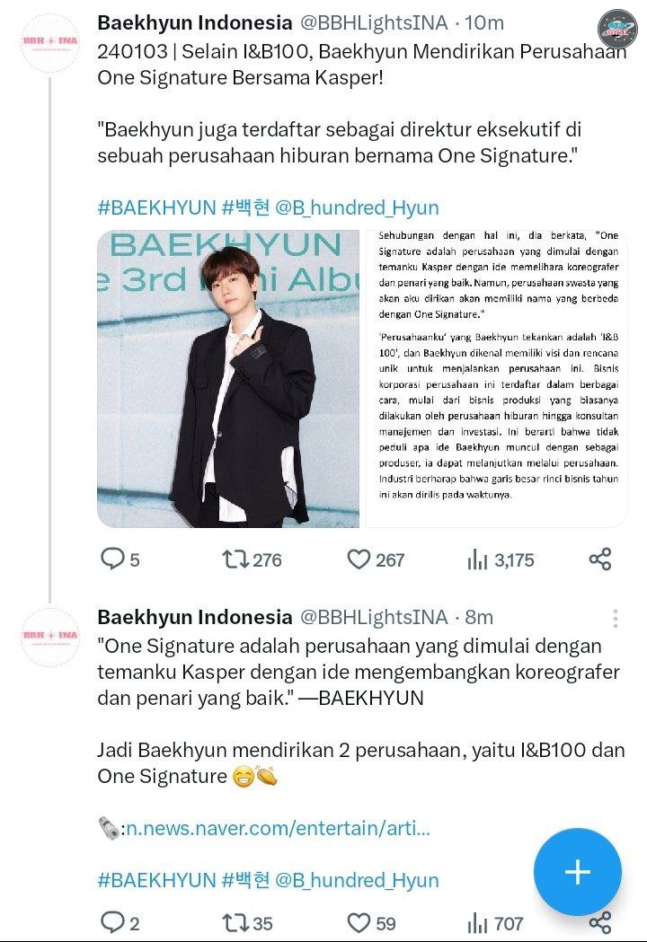 aeribase's tweet photo. WOWWW BYUN BAEKHYUN INSANEEE 😭😭😭, GILAK BUAT 2 PERUSAHAAN LANGSUNG 😭🔥🎉

⭐️ Bbh jdi founder 2 perusahaan langsung guyss, satu his own company, yg kedua company-nya bareng Kasper https://t.co/RnD38p9kz5