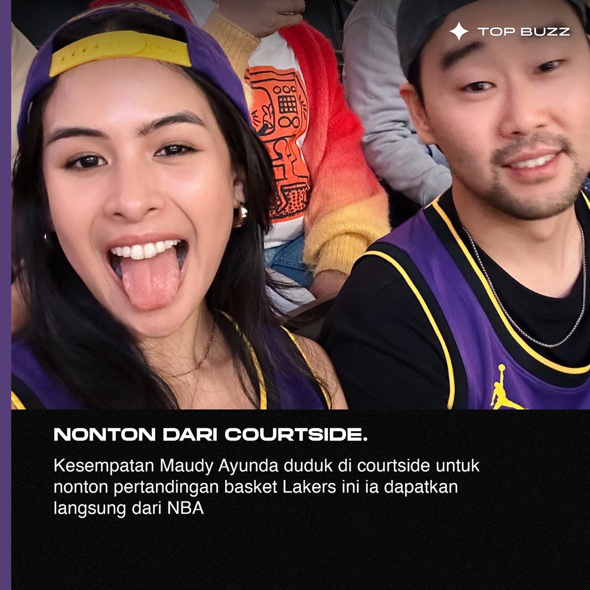 Tanggal 29 Desember 2023, Maudy Ayunda berkesempatan untuk nonton pertandingan basket Lakers di LA loh!

Maudy Ayunda diundang langsung oleh NBA untuk nonton pertandingan Los Angeles Lakers vs Charlotte Hornets di Crypto.com Arena.

#MaudyAyunda #TOPBuzz