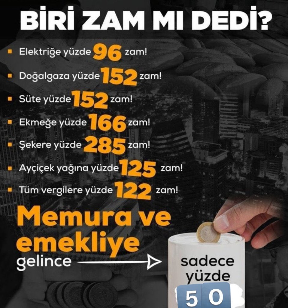 #MemuraYüzde85Zam