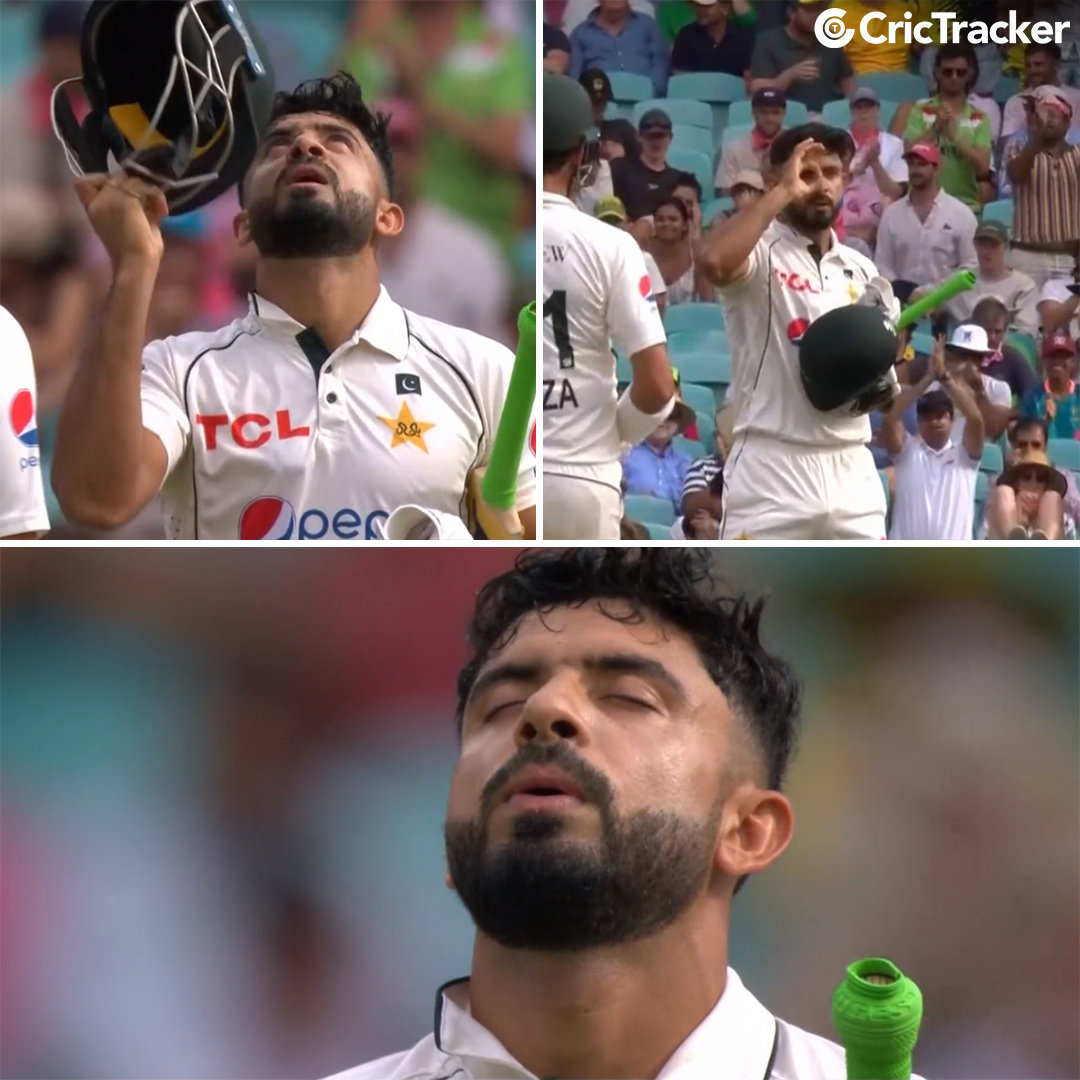 Cricketracker's tweet photo. Mianwali-born Aamer Jamal shines with his maiden Test fifty, showcasing impressive batting skills. 

📷: Disney+Hotstar https://t.co/W7Qsx28e56