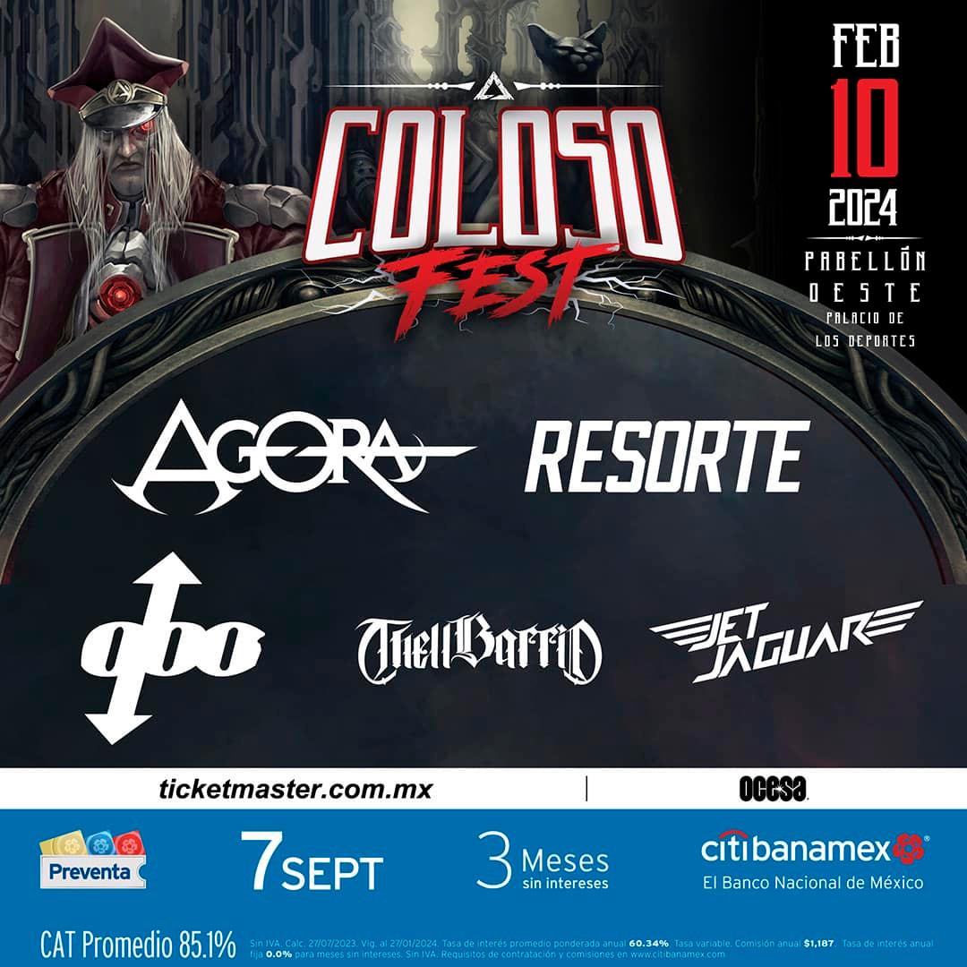 RockeHistorias's tweet photo. 🤘 ¡Increíble noche de pura energía latina en el #ColosoFest! 🌎🔊 @AGORAoficial, @Resorte_Oficial, @qbooficial, @thellbarriomx y Jet Jaguar crearan historia en el Pabellón Oeste, marcando el primer evento de metal/rock con bandas latinas exclusivamente.
🚀🎸 ¡Una experiencia inolvidable que retumbara en el corazón de la escena! 🎶🔥 #MetalLatino #RockEnEspañol #HistoriaMusical
Más Información 👇👇
https://t.co/P5L43X9luS