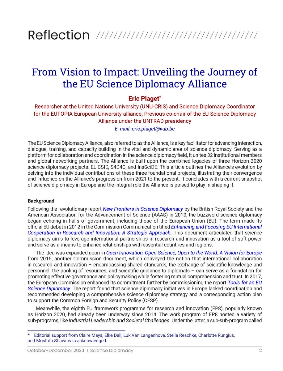 Monika Jaggi (@monikajaggi3) on Twitter photo <a href="/EricPiaget1/">Eric Piaget</a> explores the journey of <a href="/SciDipAlliance/">European Union Science Diplomacy Alliance</a> and its substantial impact on EU's framework, showcasing the dynamic interplay b/w #diplomacy & #science. <a href="/CSIR_NIScPR/">CSIR-NIScPR</a> <a href="/CSIR_IND/">CSIR, India</a> <a href="/insscide_eu/">InsSciDE Project</a> #EUdiplomacy #ScienceDiplomacy #scidip #EUSciDip
🔗nopr.niscpr.res.in/handle/1234567… <a href="/EricPiaget1/">Eric Piaget</a> explores the journey of <a href="/SciDipAlliance/">European Union Science Diplomacy Alliance</a> and its substantial impact on EU's framework, showcasing the dynamic interplay b/w #diplomacy & #science. <a href="/CSIR_NIScPR/">CSIR-NIScPR</a> <a href="/CSIR_IND/">CSIR, India</a> <a href="/insscide_eu/">InsSciDE Project</a> #EUdiplomacy #ScienceDiplomacy #scidip #EUSciDip
🔗nopr.niscpr.res.in/handle/1234567…