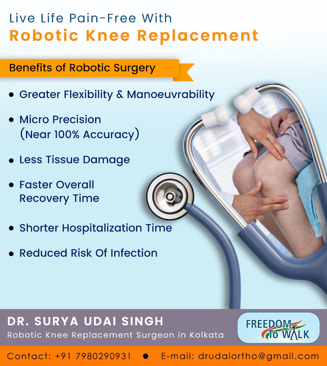 DrSUSinghNH's tweet photo. 𝐒𝐚𝐲 𝐆𝐨𝐨𝐝𝐛𝐲𝐞 𝐭𝐨 𝐊𝐧𝐞𝐞 𝐏𝐚𝐢𝐧 𝐰𝐢𝐭𝐡 𝐑𝐨𝐛𝐨𝐭𝐢𝐜 𝐊𝐧𝐞𝐞 𝐑𝐞𝐩𝐥𝐚𝐜𝐞𝐦𝐞𝐧𝐭.  𝐄𝐱𝐩𝐞𝐫𝐢𝐞𝐧𝐜𝐞 𝐭𝐡𝐞 𝐀𝐝𝐯𝐚𝐧𝐭𝐚𝐠𝐞𝐬 𝐨𝐟 𝐑𝐨𝐛𝐨𝐭𝐢𝐜 𝐒𝐮𝐫𝐠𝐞𝐫𝐲

#DrSuryaUdaiSingh #OrthopedicDoctor #kneereplacement #kneesurgery https://t.co/IXqEf1l7Sx