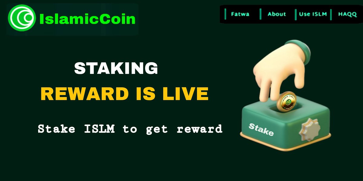 Guys do you know? 

$ISLM STAKING REWARD IS NOW LIVE ON #HAQQWALLET 
You can now stake your Assets to get reward. 

A THREAD 👇

#IslamicCoin #Littler #Bitcoin #GeminiFourthSMAinBKK #Japon #blockchains  #ISLM #oriele #wintervolliefde #PostOfficeScandal #wintervolliefde #Muslims