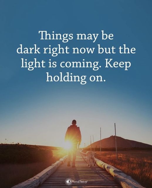 Things may be dark right now but the light is coming. Keep holding on. 🙌🌟
thehealingtrilogy.com
#KimberlyMeredith #MedicalIntuition #Healer #WednesdayWisdom #KeeptheFaith