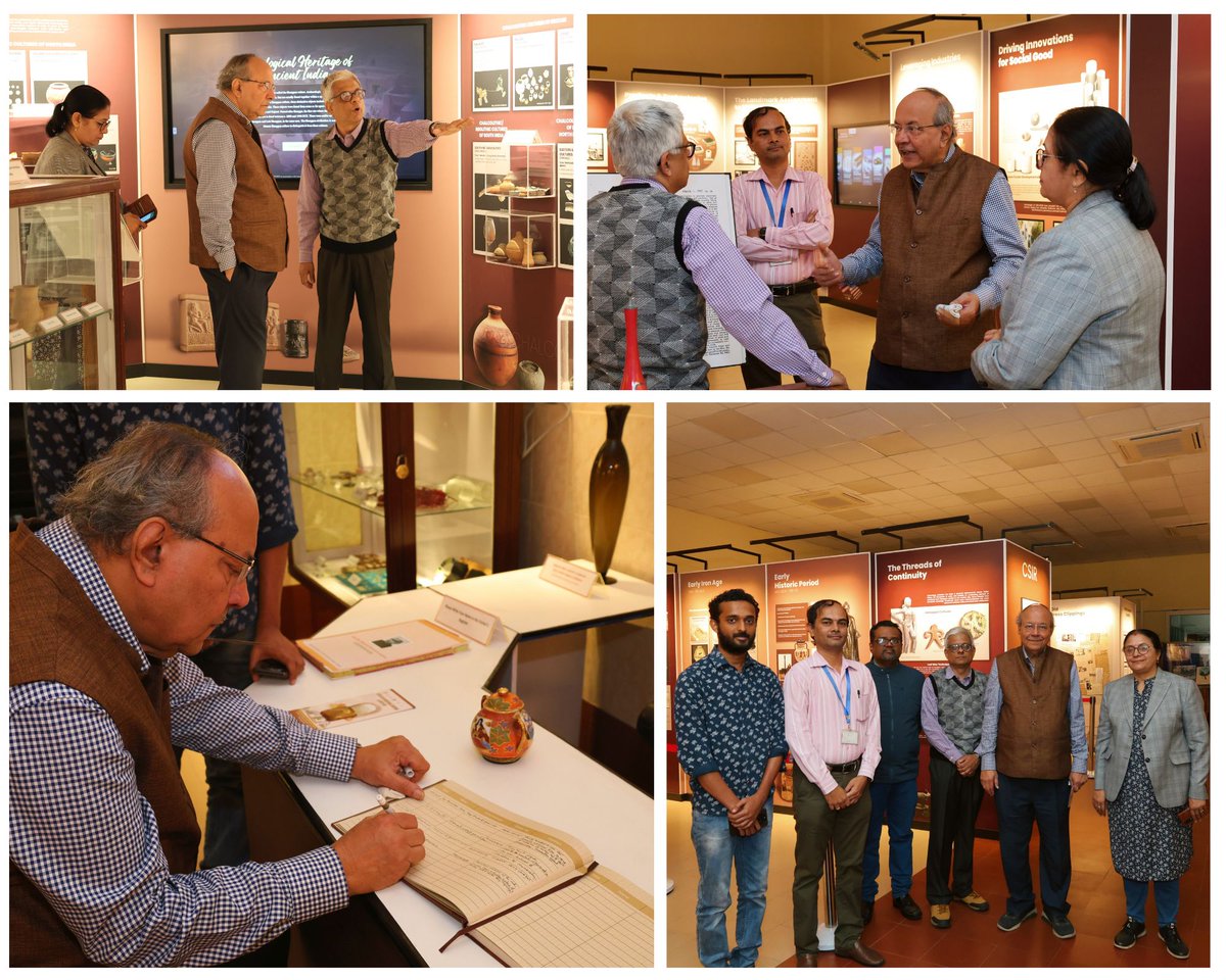 Thanks to @skbrahmachari Former DG, @CSIR_IND & Secretary, DSIR accompanied by Dr S. K. Mishra, Director, @official_cgcri for visiting the Archives.