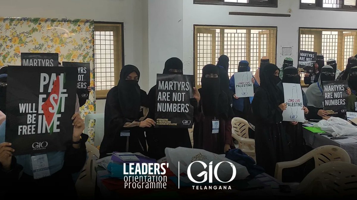 GIOTelangana's tweet photo. GIO stands with Palestine! 
Glimpses from the Leaders Orientation Programme'24 being held at Hyderabad.

#StandwithPalestine #GIOTelangana https://t.co/SFH3UGY6MC