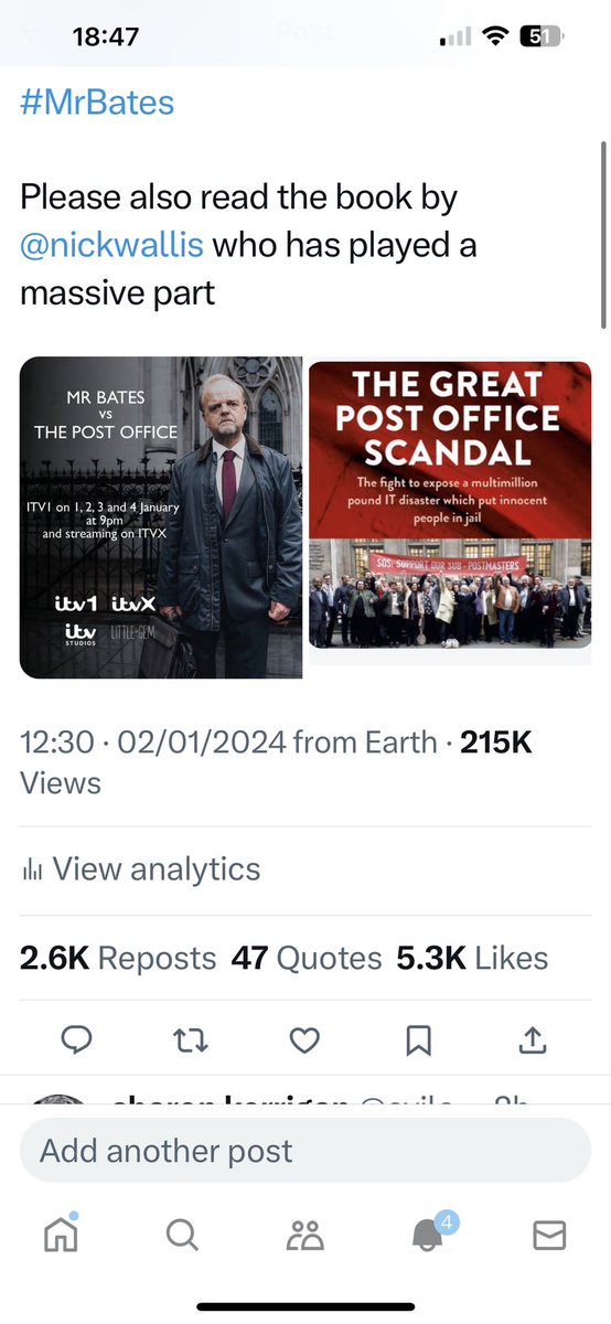 #MrBates #MrBatesvsPostOffice 

What the amazing drama did not show was the people who still now cannot afford to pay rent or bills after the post office ruined them 

Please please share the amazing fund set up by <a href="/nickwallis/">Nick Wallis</a> . 

horizonscandalfund.org
