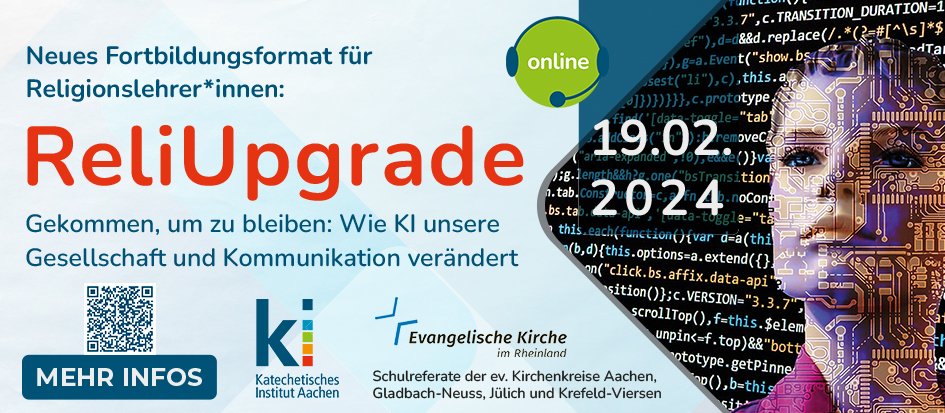 Herzliche Einladung zur Online-Fortbildung zum Thema "Künstliche Intelligenz"! Nähere Infos: t1p.de/8zi2b
#twlz