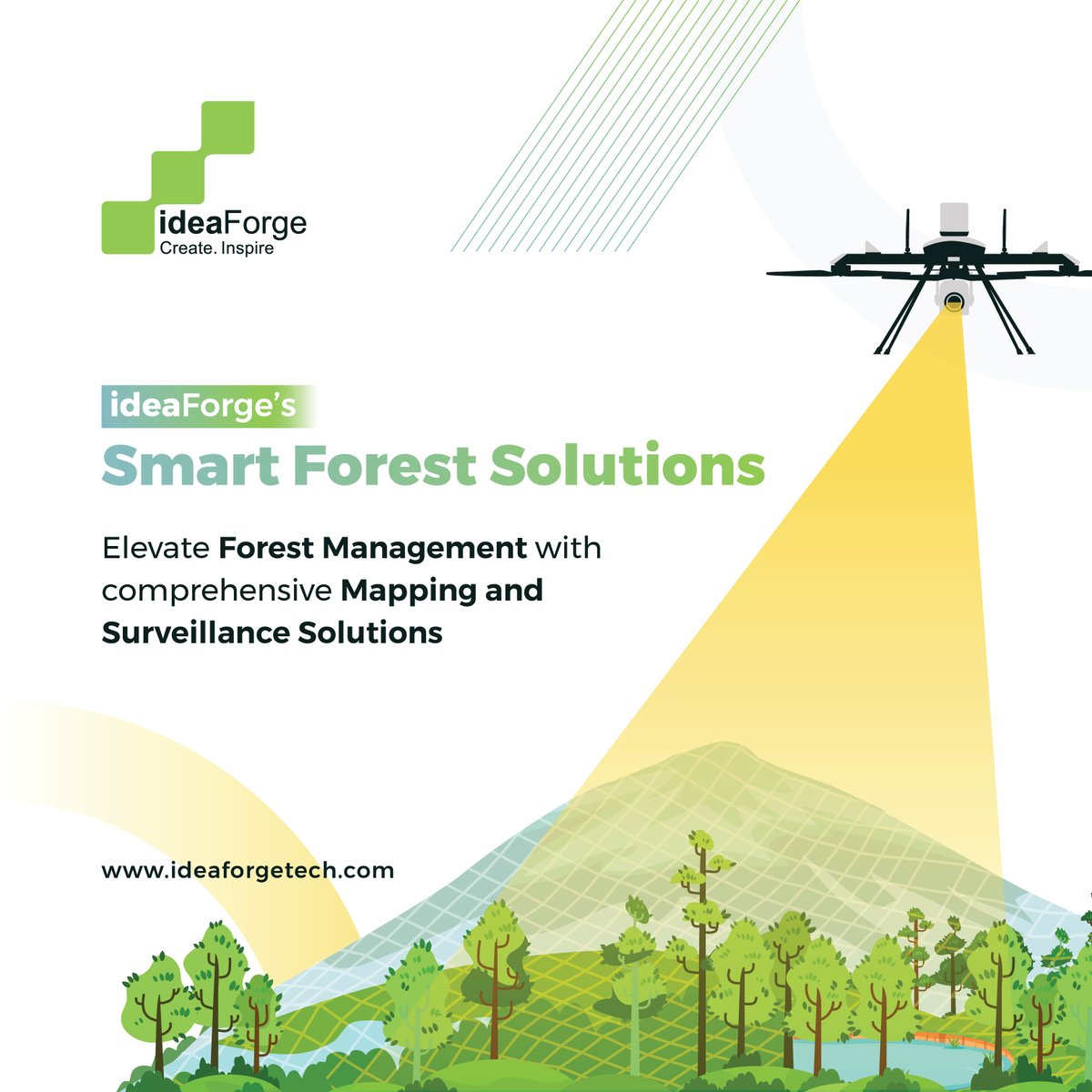 ideaforge_tech's tweet photo. Let's empower forest protection with ideaForge's Smart Forest Solutions! In collaboration with Esri India, we bring you 'Smart Forest Mapping' and 'Smart Forest Security' solutions to form an unassailable shield for our greens.

#forestmanagement #ForestMapping⬇️ https://t.co/H8qJtkk6hR
