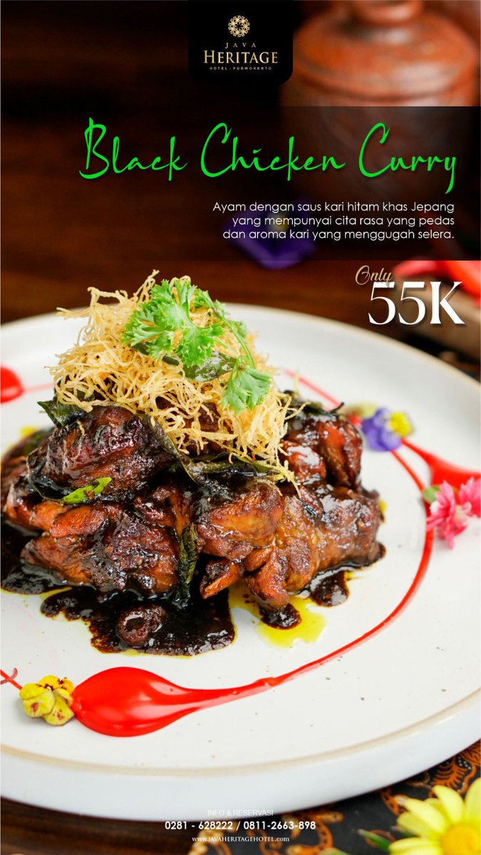 JavaHeritagePWT's tweet photo. Awali tahun baru dengan menyantap hidangan baru dan istimewa ala Java Heritage Hotel😍. 
Black Chicken Curry (55k) and Mushroom Cake (35k)♥️ https://t.co/IKCTqpFdQc