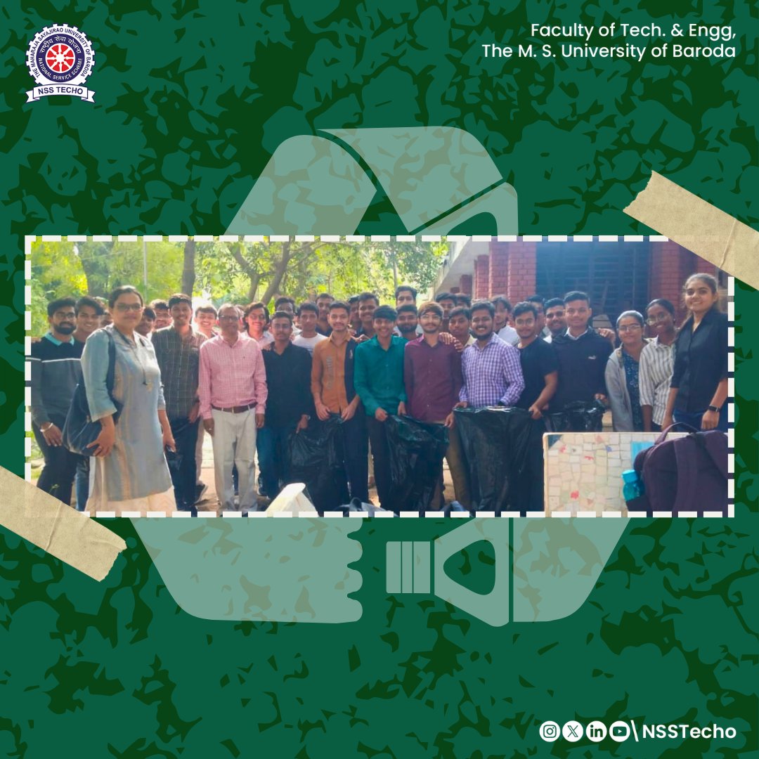 nss_techo's tweet photo. Unveiling the success of our plastic waste collection drive!
On December 19, 2023, the dedicated volunteers of Team NSS TECHO, in collaboration with the Faculty Eco Club, orchestrated a transformative initiative at the Faculty of Tech and Engg.
#NSS_TECHO #EcoChampions https://t.co/UxmiNPK3sg