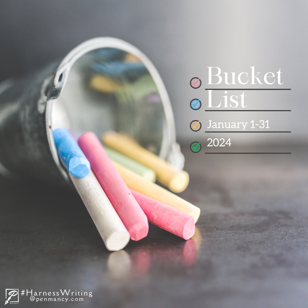 penmancy's tweet image. #CONTESTALERT

#HarnessWriting- January 2024

Participate NOW!
~ 2500 to 4500-word #fictionwriting
~ #BucketList
~ Deadline: Jan 31

What are you waiting for now? #WriteOn

#writingprompt: penmancy.com/bucketlist

#writingcommunity #writingcontest #fictioncontest #amwriting