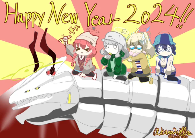 改めて明けましておめでとうございます。新年から慌ただしい世間ですが、多分これ以上悪くはならんという願いを込めて。今年もよろしくお願いします。#ブルアカ#ヴェリタス 