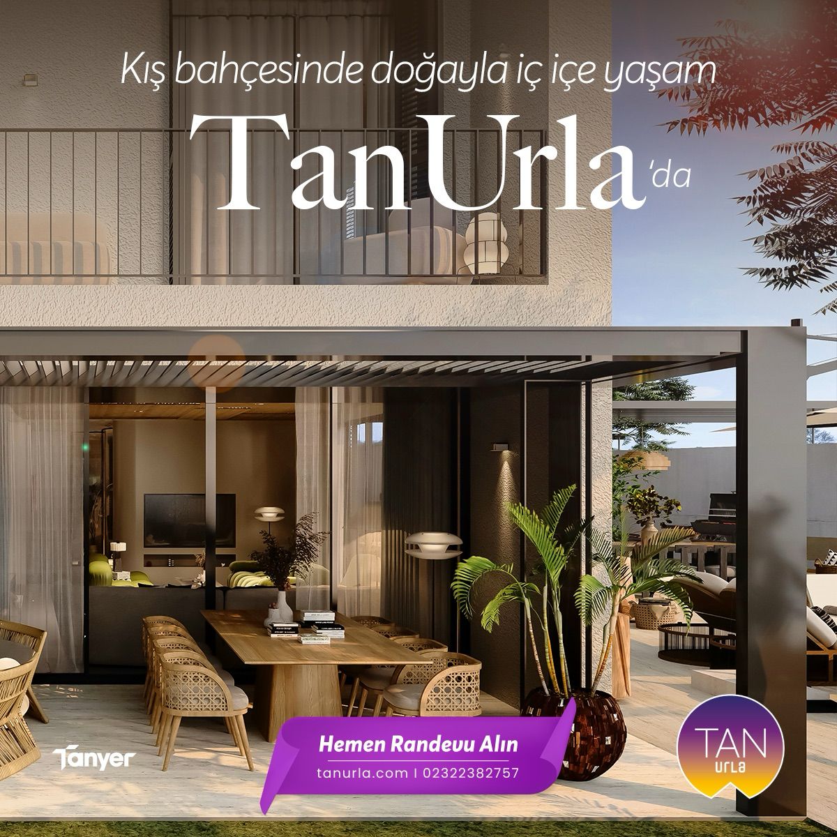 Özenle tasarlanan kış bahçesinde her mevsim yeşille iç içe bir yaşam TanUrla’da sizleri bekliyor. 🪴

Projemizi keşfetmek ve detaylı bilgi almak için bizi hemen arayın: 0232 238 27 57 📞

#TanyerYapı #TanUrla #Urla #Bademler #KışBahçesi