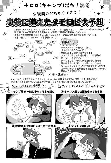 チヒロ(キャンプ)のメモロビ予想