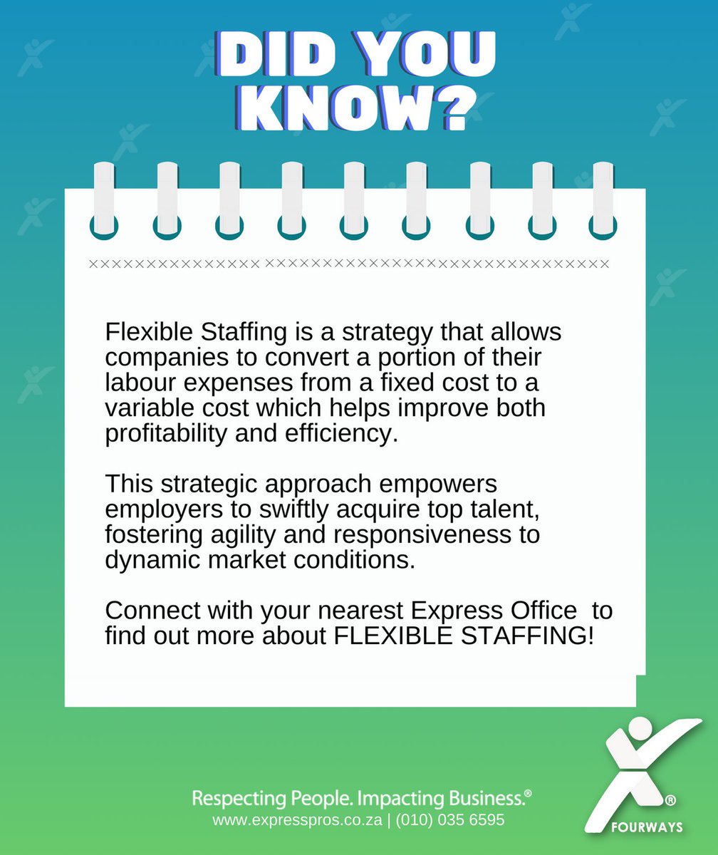 🌟 Did You Know? 🌟

#StaffingSolutions #ExpressEmploymentPros #PeakSeasonHiring #RecruitmentServices #HireTheBest #humanresource #ExpressProsFourways #FourwaysAlways