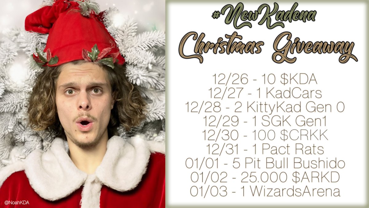 NoahKDA's tweet image. #NewKadena Christmas Giveaway 01/03🎄🎅
Let's celebrate @kadena_io 's rebranding TODAY  together!🟩

1 @WizardsArena up for grabs!
🔹like 
🔹tag a friend
🔹retweet with #NewKadena &amp;amp; follow @WizardsArena 
24hrs.

#NewKadena is today!