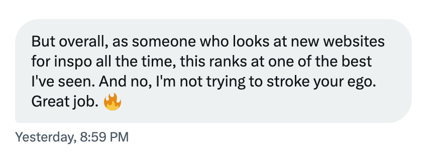 aswinsync's tweet image. I don&apos;t get comments like this all the time, but when I do, it tells me I&apos;m on the right track 👌