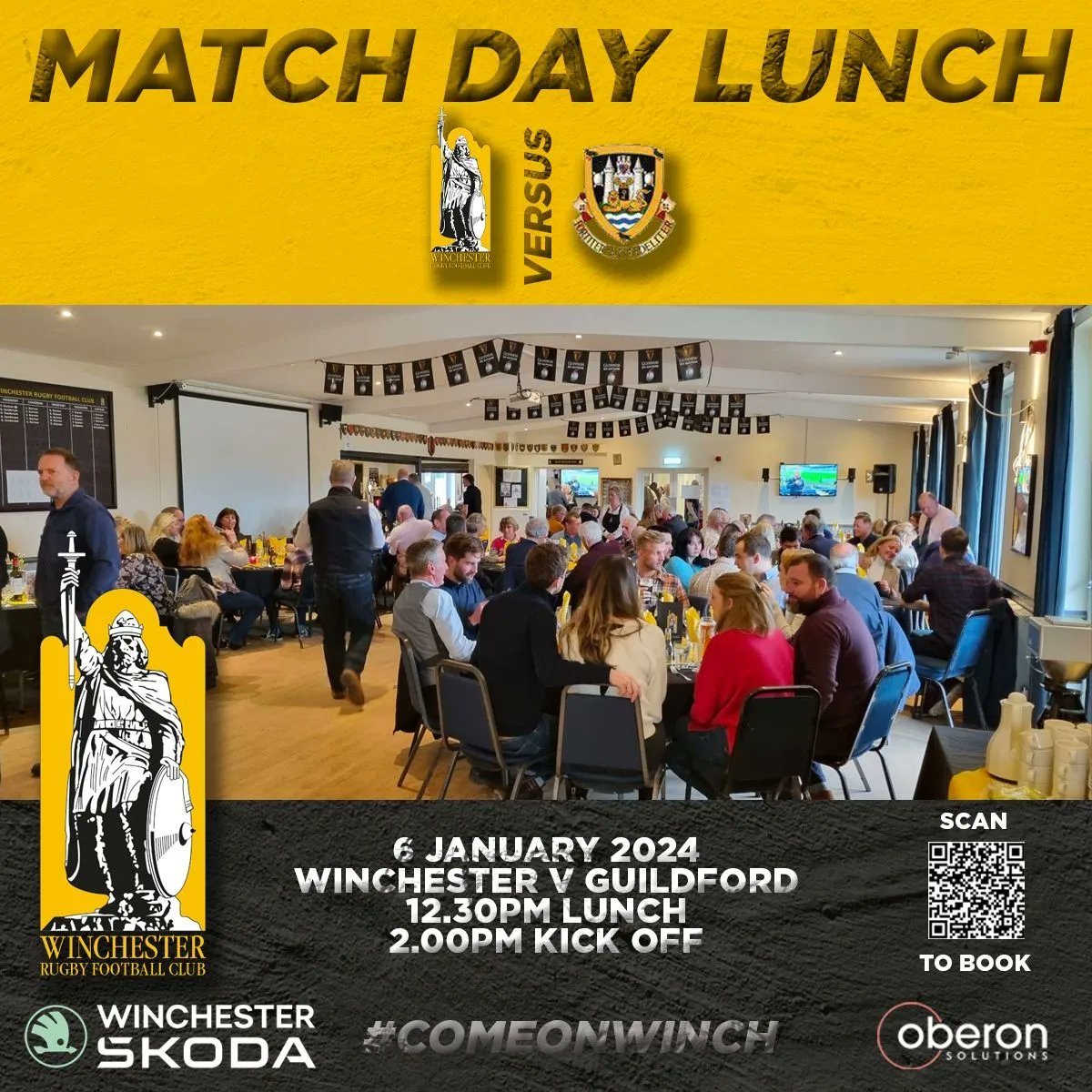 Winchester RFC (@winchesterrfc) on Twitter photo Welcome to 2024! Our 1st XV are home this Saturday vs <a href="/guildfordrugby/">Guildford Rugby Club</a> and there is a fabulous pregame lunch. Click here to book ๐ z5rrbk6mmgy.typeform.com/wrfclunch6Jan
Thank you Match Day Sponsor Oberon Solutions ๐
<a href="/ChartersEstateA/">Charters</a> <a href="/SkodaWinchester/">Winchester Skoda</a>
#comeonwinch #winchester #rugby #oneclub Welcome to 2024! Our 1st XV are home this Saturday vs <a href="/guildfordrugby/">Guildford Rugby Club</a> and there is a fabulous pregame lunch. Click here to book ๐ z5rrbk6mmgy.typeform.com/wrfclunch6Jan
Thank you Match Day Sponsor Oberon Solutions ๐
<a href="/ChartersEstateA/">Charters</a> <a href="/SkodaWinchester/">Winchester Skoda</a>
#comeonwinch #winchester #rugby #oneclub