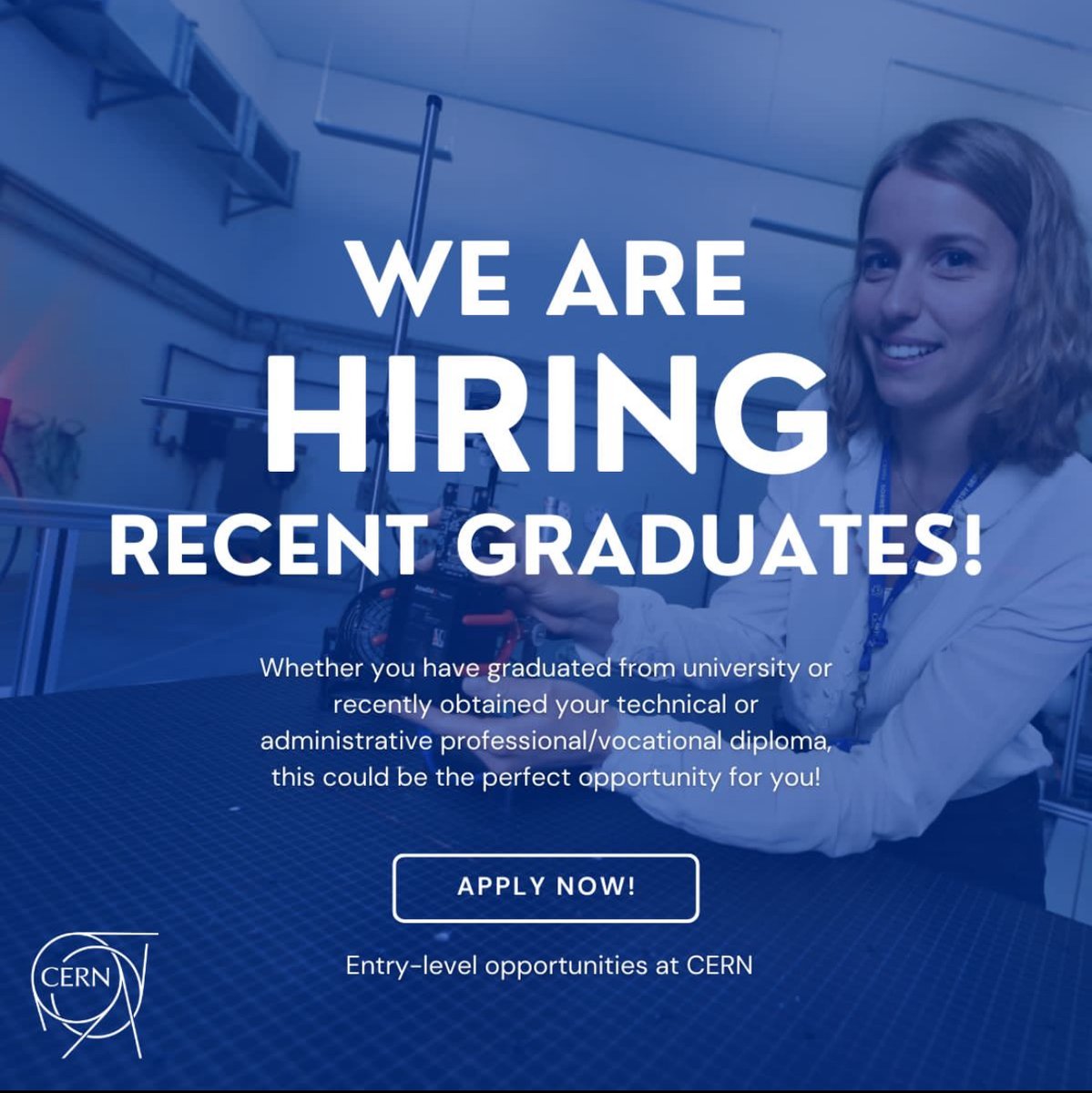 🌍 CERN’s Early Career Professionals applications are now open!

Learn more: shorturl.at/gxyVY

Deadline: 19.01.2024

#CERN #scienceeducation #techcareer #stem #CareerOpportunity #TakePart #opportunity #hiring #jobs #Geneva #recentgraduates #earlycareers