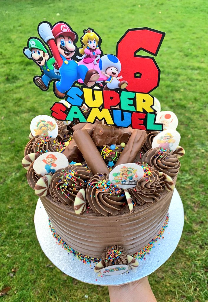 Super Mario themed birthday cake😊 #EarlyBiz #WinchesterUk #Hampshire #baker #chocolatecake #vanillacake #SuperMarioBros