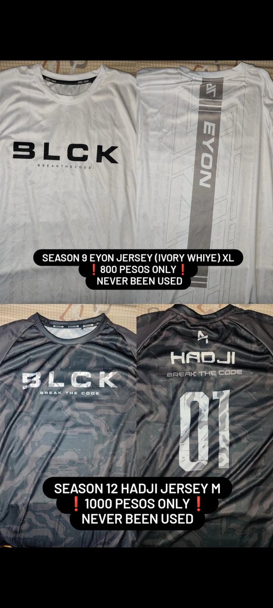 transparenthk's tweet image. ❗hello selling my jerseys na pooo❗ DM ME PO PAG BET NYO NA BILHIN PLS badly needed po for my enrollment for second semester (college student). THANK YOU SO MUCH PO!!
mod: j&t or lalamove
mop: GCASH
#BreakTheCode