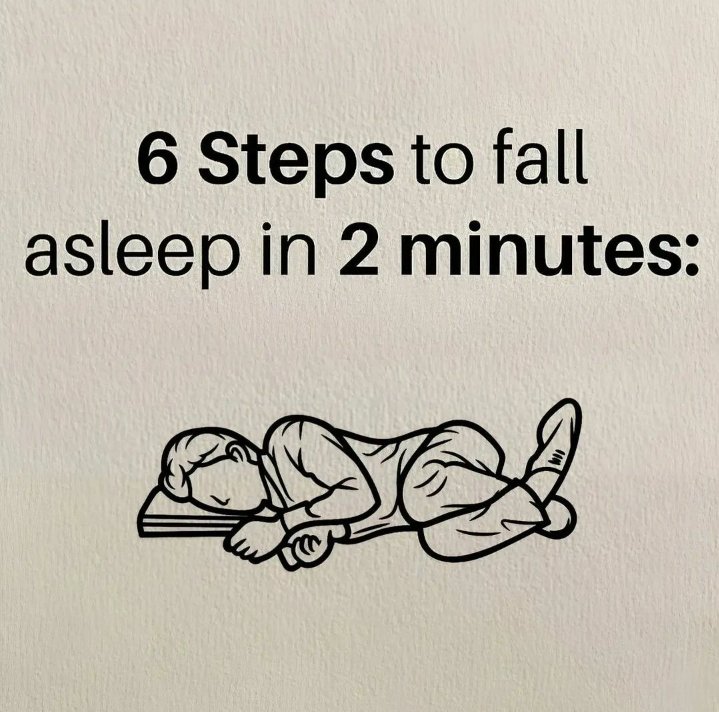 PsycheWizard's tweet image. 6 Steps to Fall Asleep in 2 minutes: