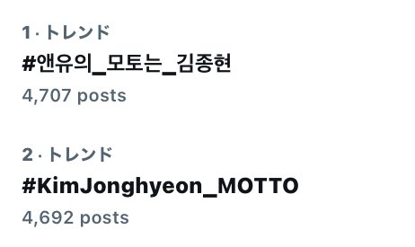 un_htivv's tweet photo. すご〜！！！앤유들…🥹👍💫
#앤유의_모토는_김종현
#KimJonghyeon_MOTTO https://t.co/QObwfrzmxd