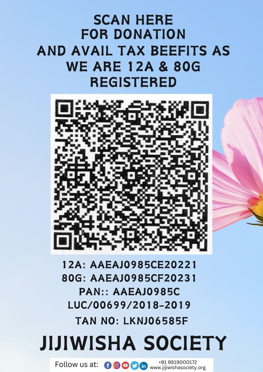 As the new year 2024 has begun, many of us wish to do something good for our society, to make the world a better place.
Are you one of them?
You will avail of the tax benefit as we are 12A and 80G registered
Donate now
#jijiwishasociety
#donation
#taxbenefit
#taxredemption