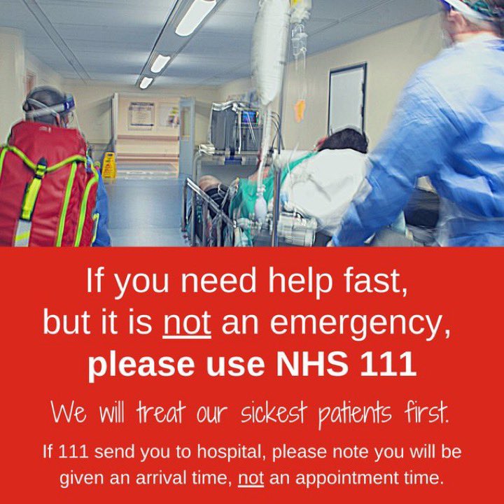 We are exceptionally busy @UHD_NHS in accident & emergency & despite our teams hard work, patients visiting may experience longer waits. Please only attend A&E if it is an emergency. For urgent medical advice please call 111 or visit . Thank u for your patience
