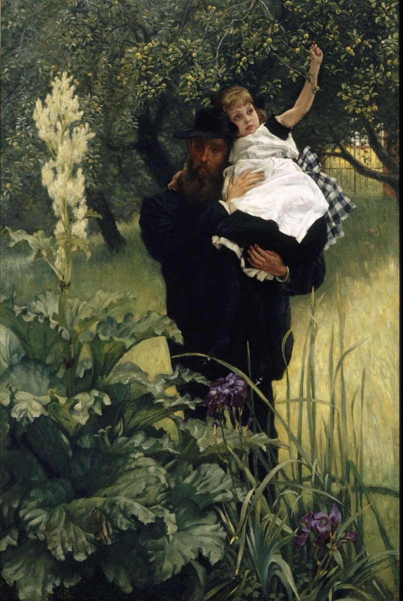 #BuongiornoATutti amici 🍃 #GoodMorning #friends 💮 The heart of a father is the masterpiece of nature. Antoine François Prèvost🍃🌹🍃 #Wednesdayvibe 🍃 #3Gennaio 💮 #WednesdayMotivation 🍃 #GoodMorningEveryone 💮 #Art #Artist James Tissot The widower, 1876